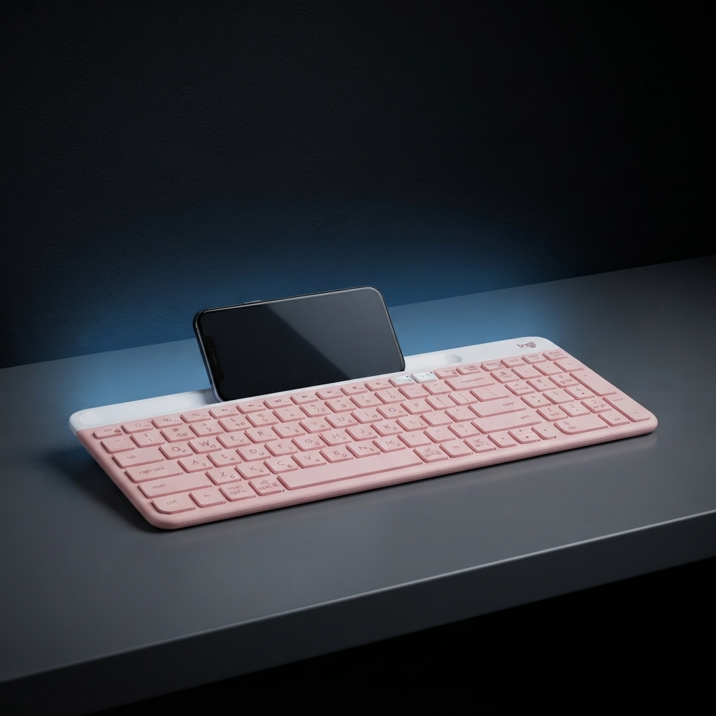 کیبورد بی سیم صورتی Logitech LO-K580