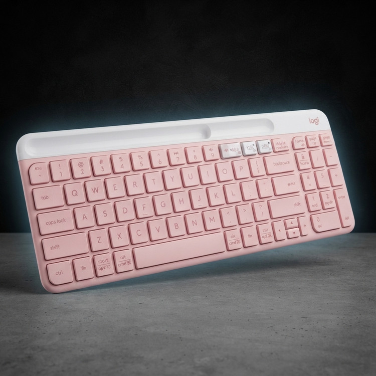 کیبورد بی سیم صورتی Logitech LO-K580