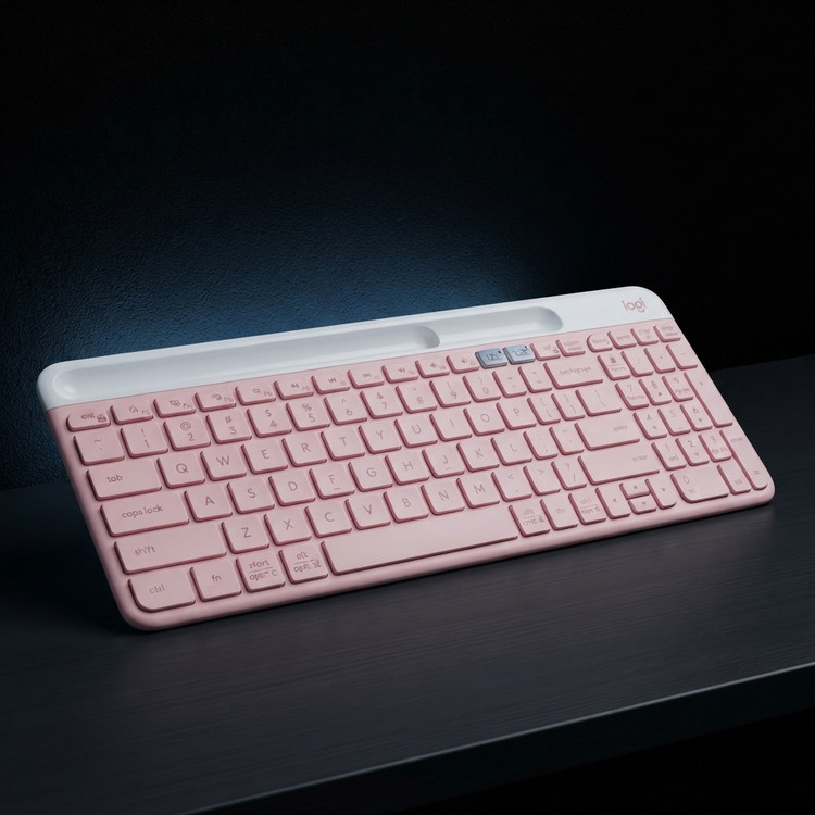 کیبورد بی سیم صورتی Logitech LO-K580